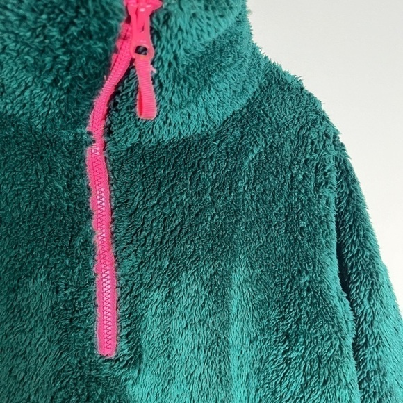 J. Crew forest green sherpa half zip pullover - Picture 2 of 5